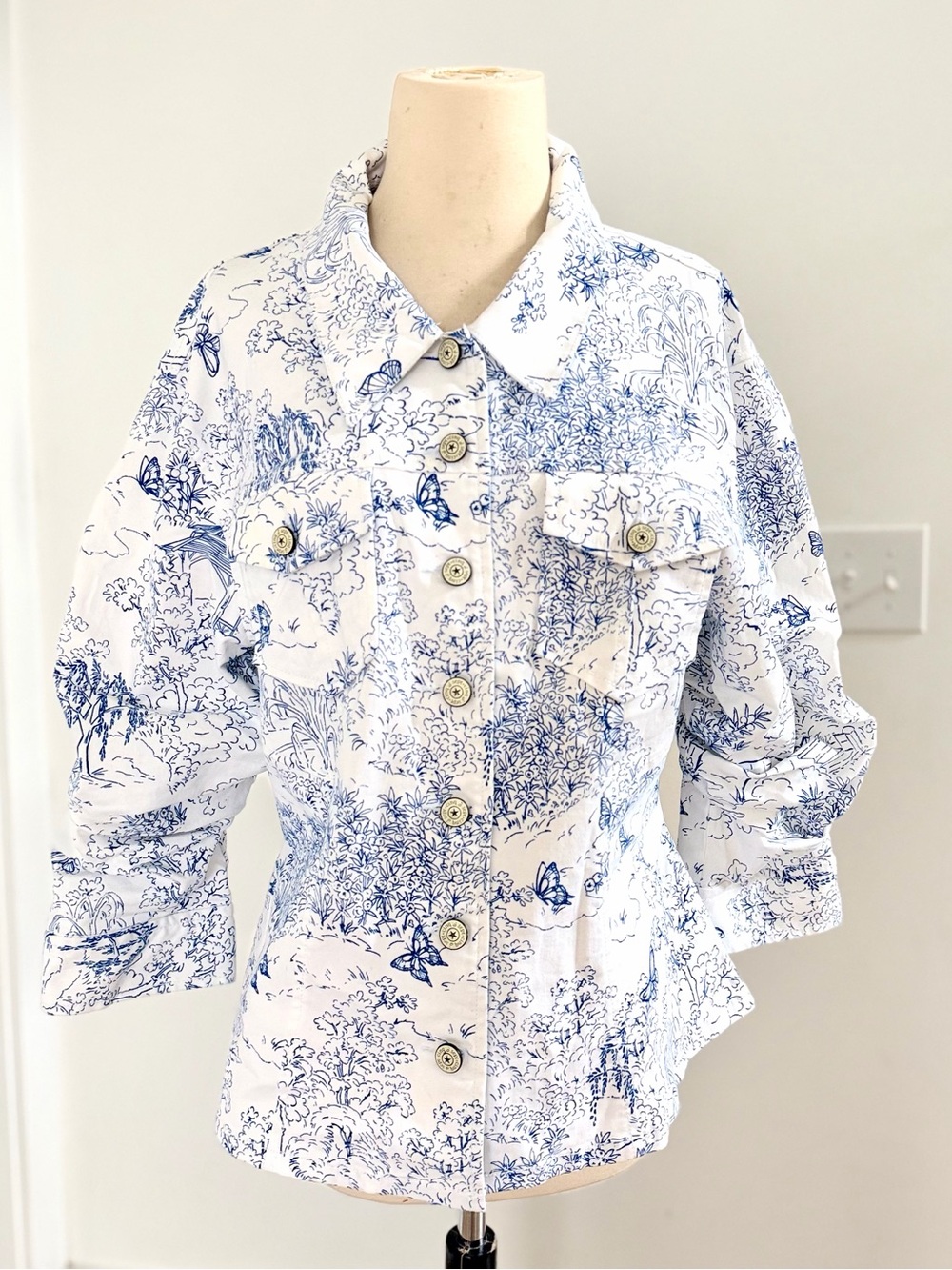 Cinq á Sept Garden Toile Canyon Jacket Size 14